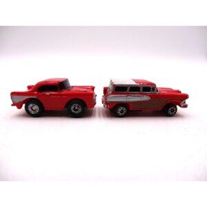 Vintage Micro Machines Galoob 1987 Bermuda Wagon Red Edsel Pacer  Red Chevy 1957